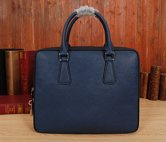 Prada borsetta GE 8620-1 borsa di pelle in blu e nero